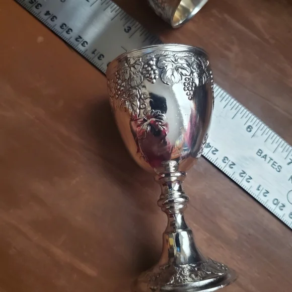 Mini vintage silver-plated Japan goblets - Picture 8 of 11